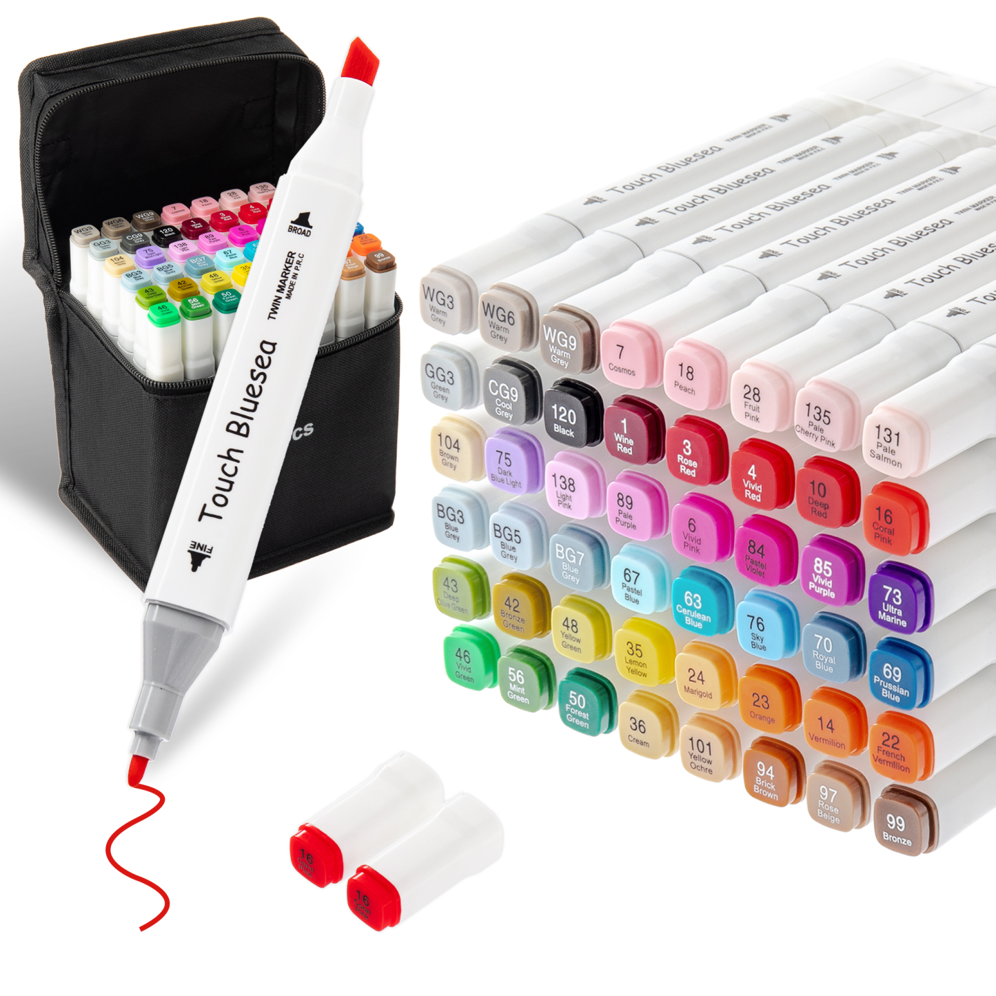 Y YOMA 48 Color Alcohol Markers Dual Tip Art Drawing Coloring Marker Permanent Sketch School Supplies Aesthetic Gift for Kids Adults Comic Anime Manga Illustration