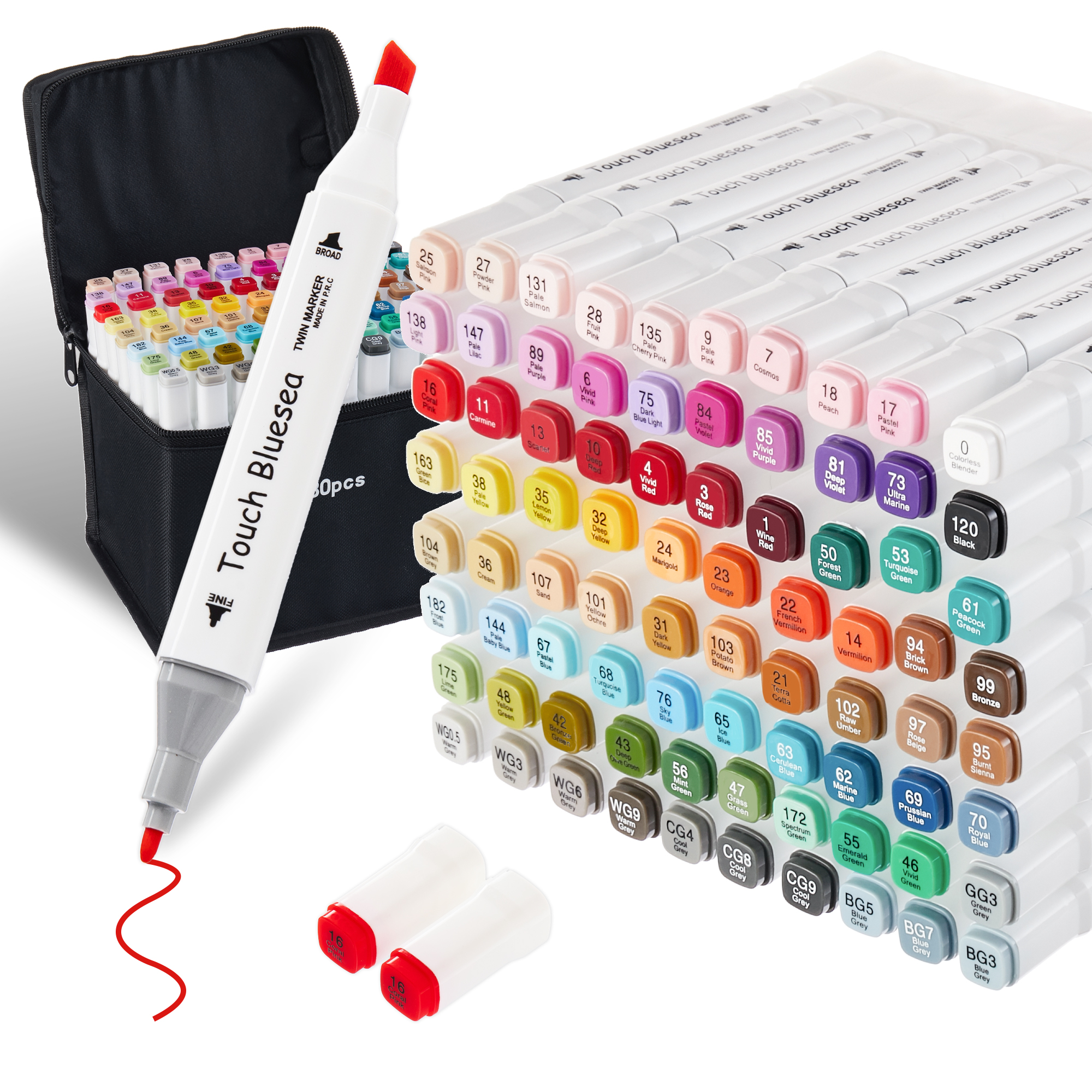 Y YOMA 80 Color Alcohol Markers Dual Tip Art Drawing Coloring Marker Permanent Sketch School Supplies Aesthetic Gift for Kids Adults Comic Anime Manga Illustration