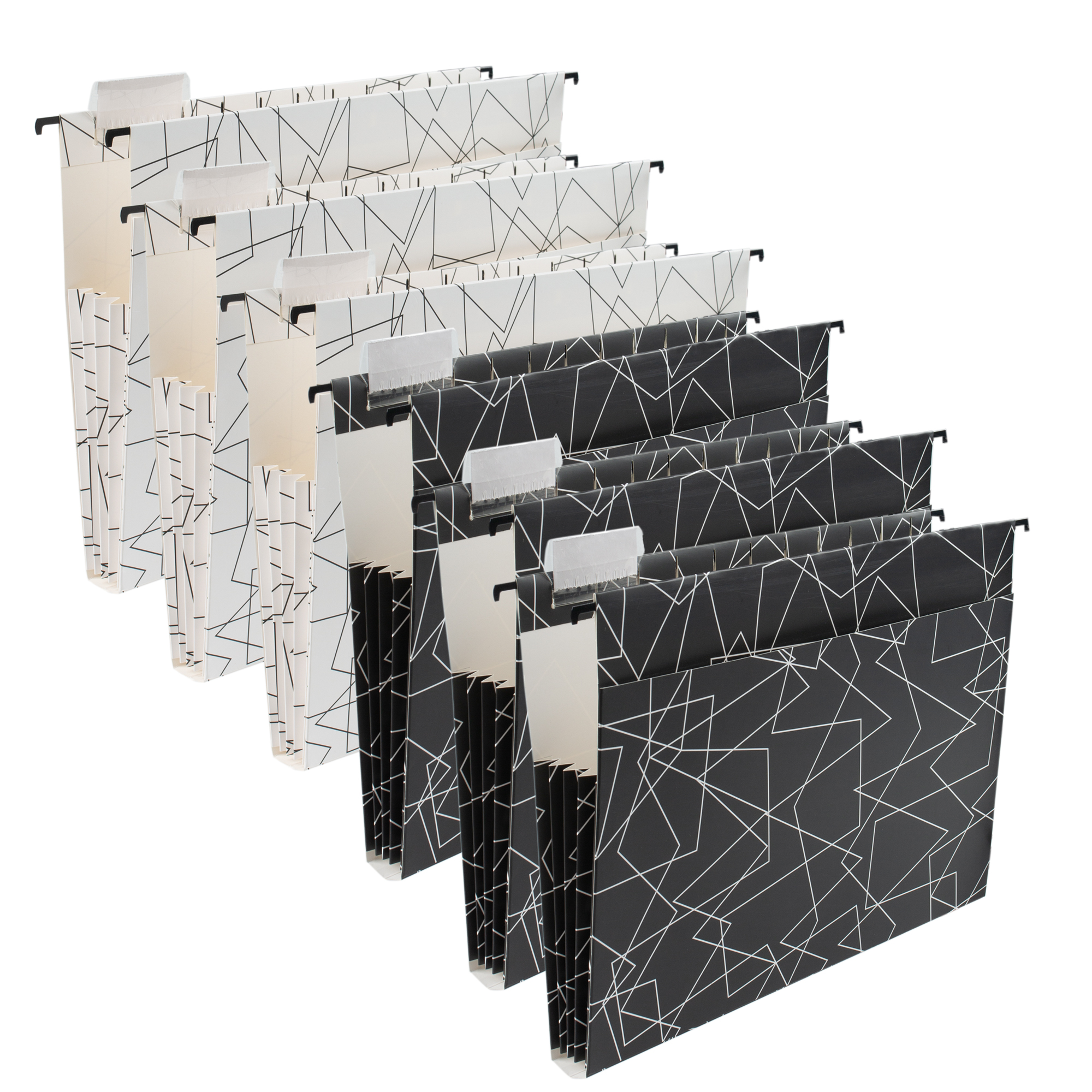 Y YOMA 6 Pack Extra Capacity Hanging File Folders Letter Size Accordion Decorative File Folder Cute Colored Hanging Folder Organizer for Office Home with 1/5-Cut Adjustable Tabs, Mocha Color