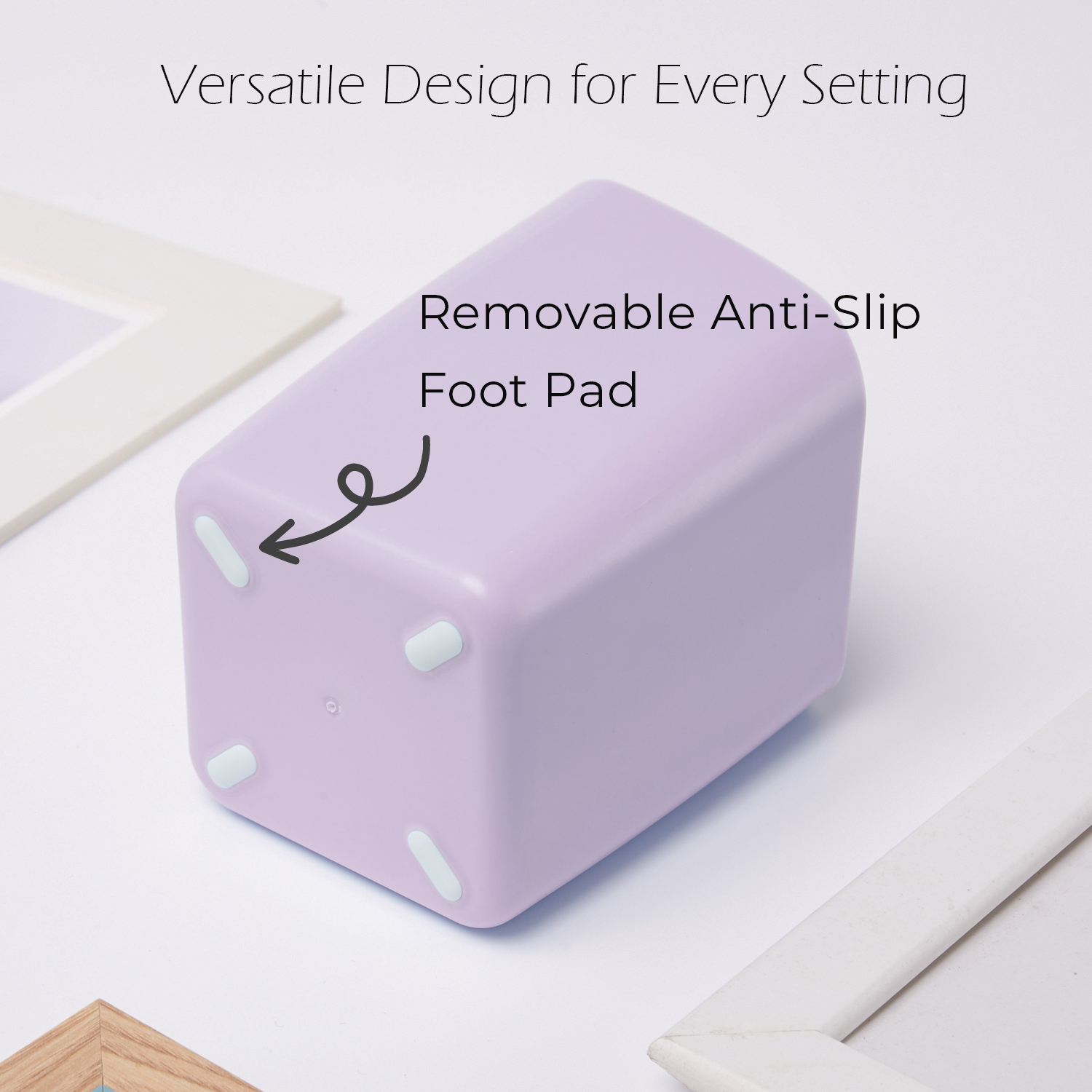 Y YOMA 1 Pack Pen Holder for Desk Cute Plastic Pencil Cup Pen Container Square Organizer Modern Aesthetic Design Desktop Storage Solution for Pens, Pencils, Marker, Makeup Brush,  Morandi Purple