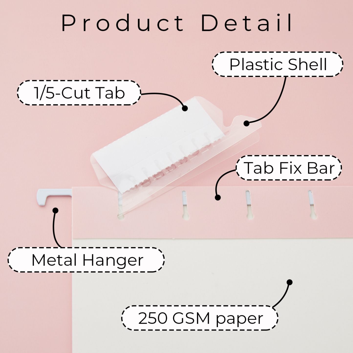 Y YOMA 6 Pack Gradient Hanging File Folders Letter Size Decorative Hanging Folder Pretty File Folder Organizer for Filing Cabinet Office Home with 1/5-Cut Adjustable Tabs, Cute Pink