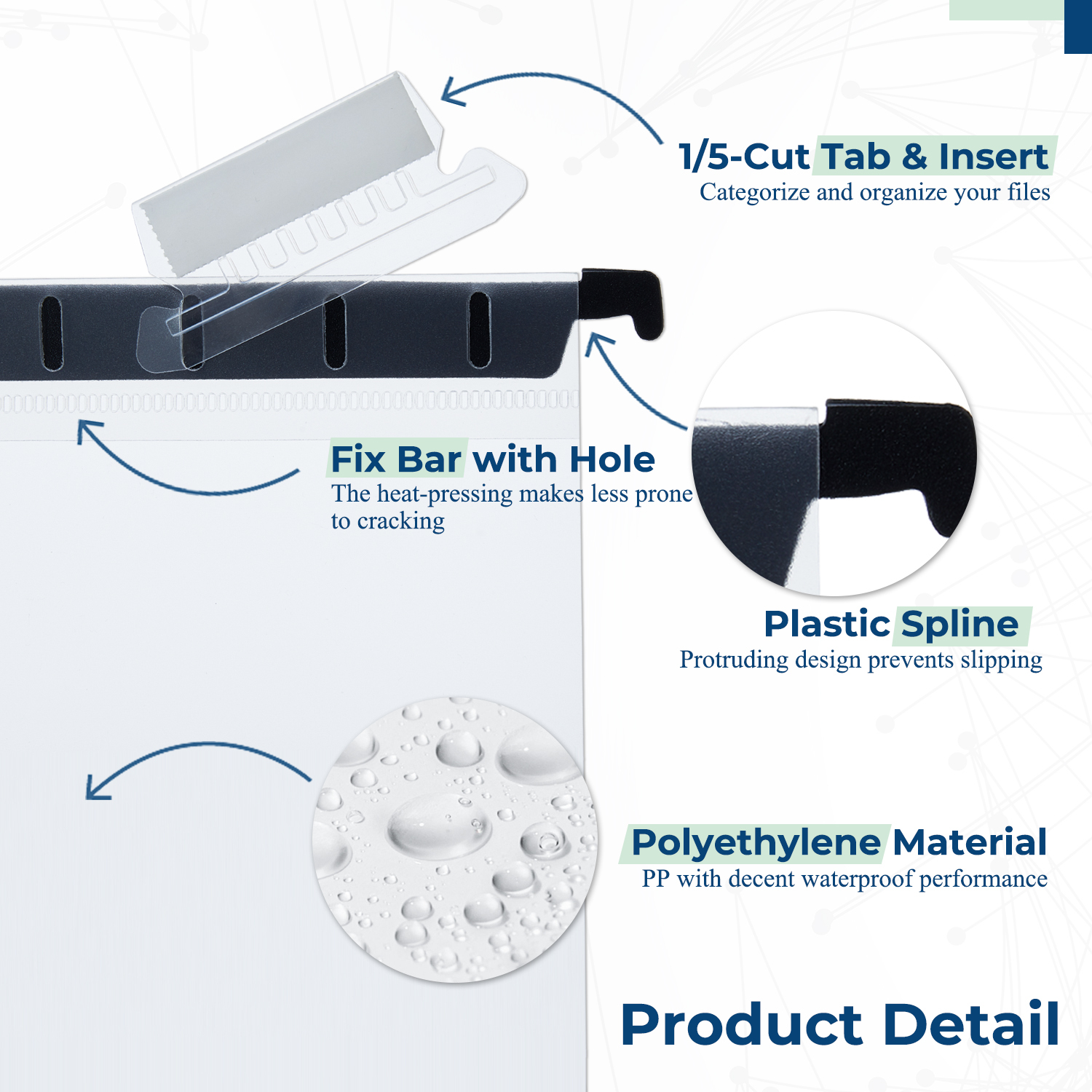 Y YOMA Plastic Hanging File Folders, Letter Size, 1” Expansion, 12 Pack Clear Reinforced Hanging Folders with Tabs Transparent Waterproof for Filing Cabinet Bulky Files Home Office 