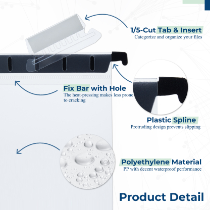 Y YOMA Plastic Hanging File Folders, Letter Size, 1” Expansion, 12 Pack Clear Reinforced Hanging Folders with Tabs Transparent Waterproof for Filing Cabinet Bulky Files Home Office 