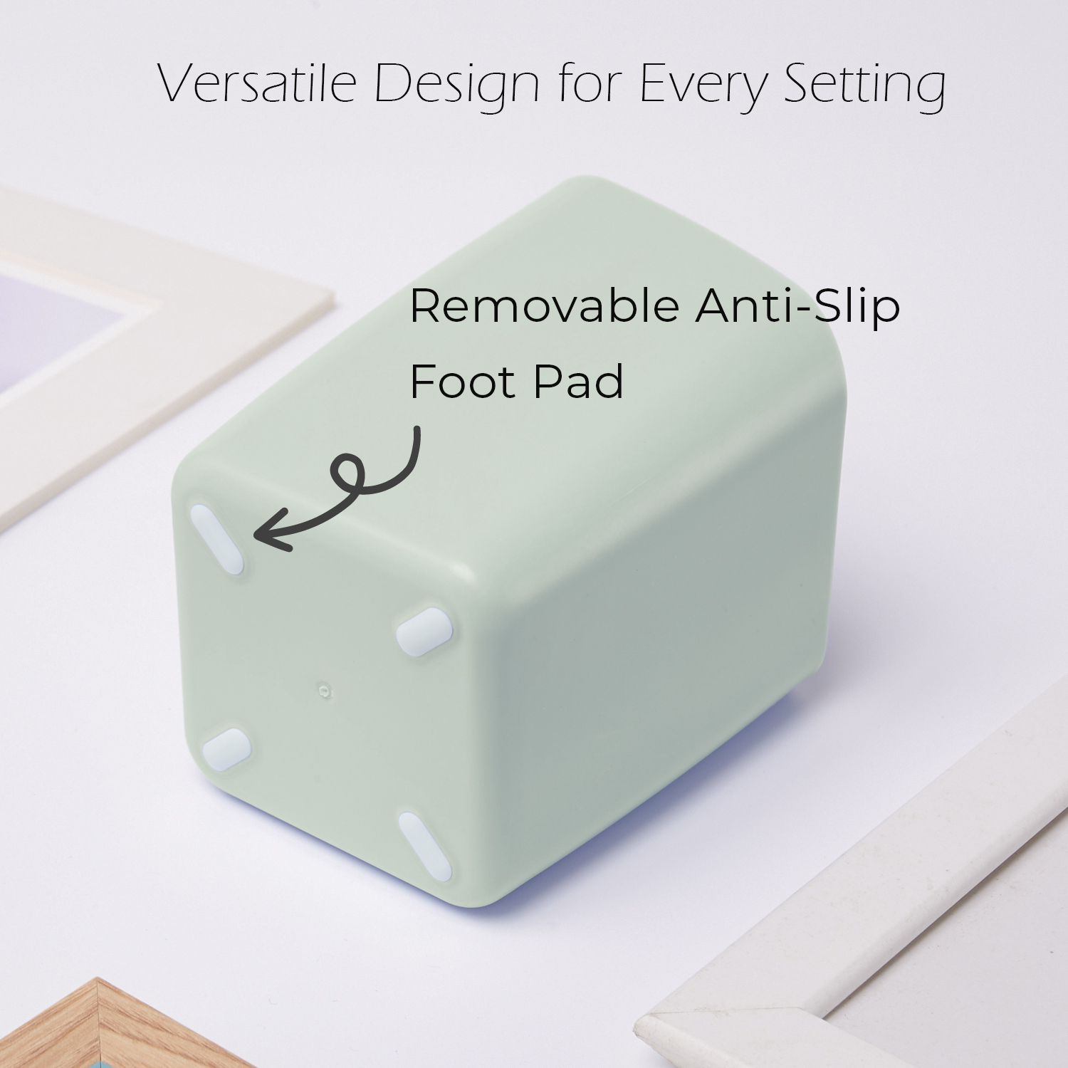 Y YOMA 1 Pack Pen Holder for Desk Cute Plastic Pencil Cup Pen Container Square Organizer Modern Aesthetic Design Desktop Storage Solution for Pens, Pencils, Marker, Makeup Brush, Morandi Green