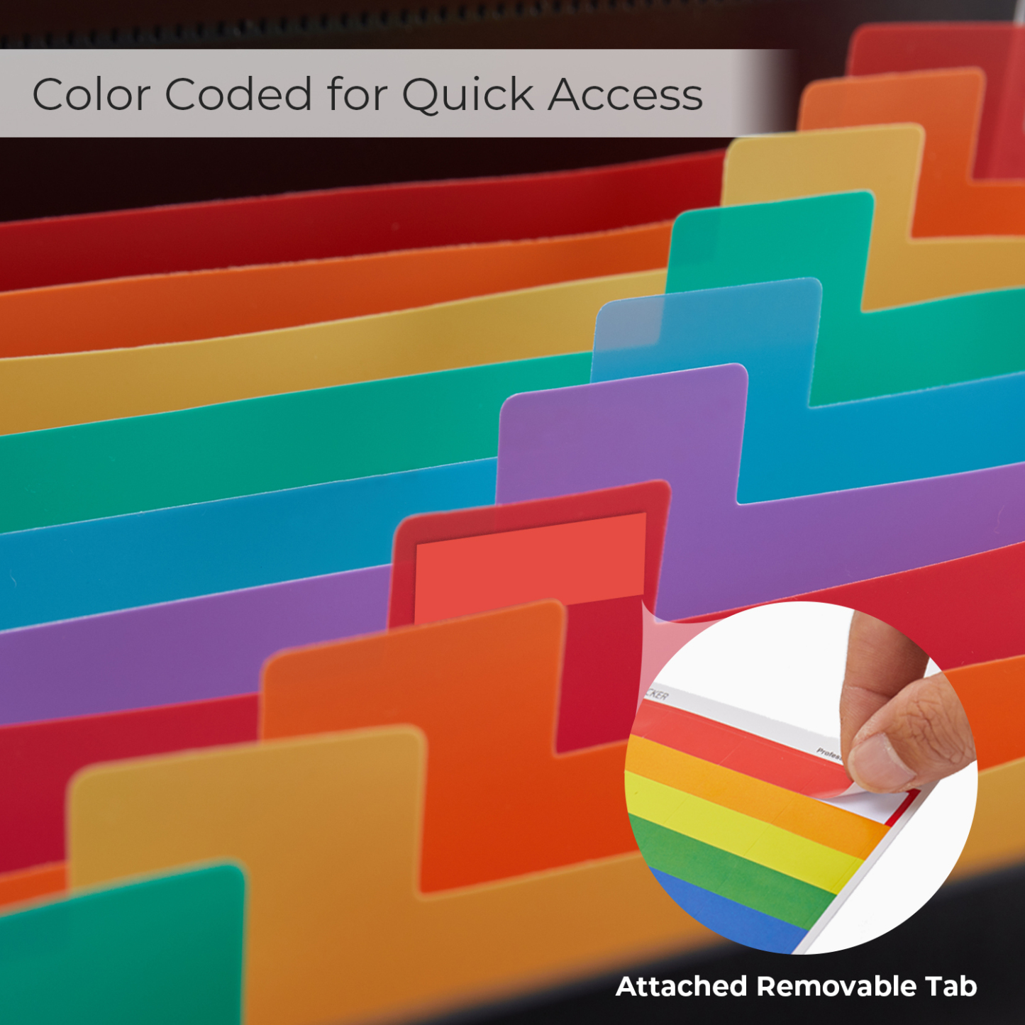 Y YOMA Legal Size - Plastic Expanding Hanging File Folders with 25 Accordion Pockets | Hook Removable Waterproof Extra Capacity for Bulky Files in School Home Office, 1 Pack