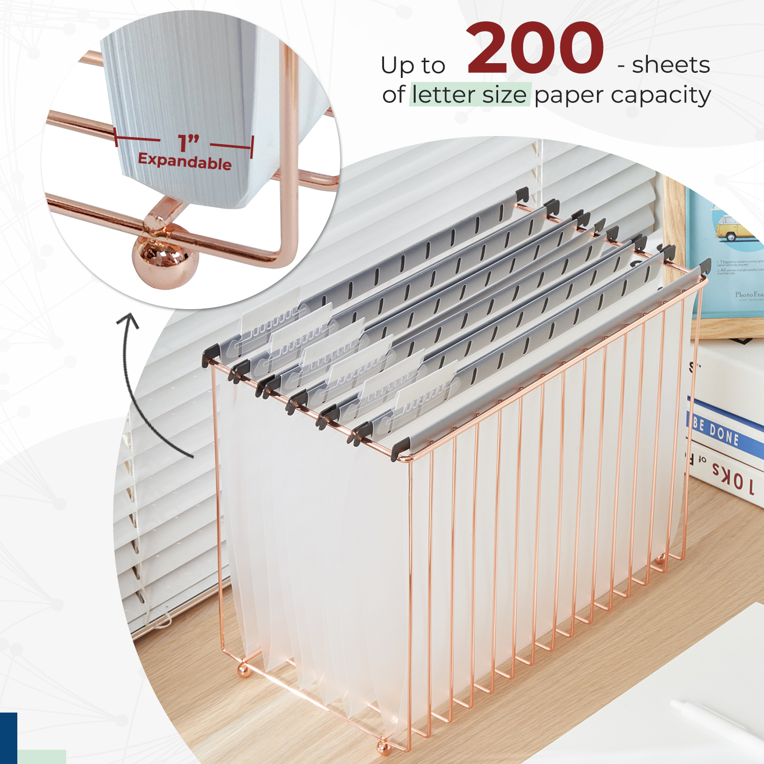 Y YOMA Plastic Hanging File Folders, Letter Size, 1” Expansion, 12 Pack Clear Reinforced Hanging Folders with Tabs Transparent Waterproof for Filing Cabinet Bulky Files Home Office 