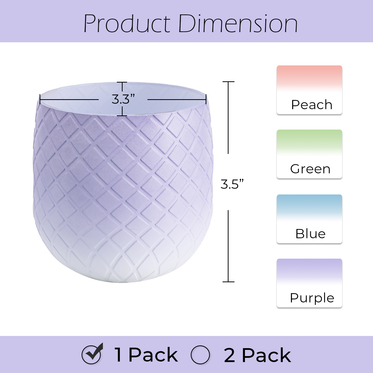 Y YOMA 1 Pack Pen Holder for Desk Cute Plastic Pencil Cup Pen Container Square Organizer Modern Aesthetic Design Desktop Storage Solution for Pens, Pencils, Marker, Makeup Brush,  Gradient Purple