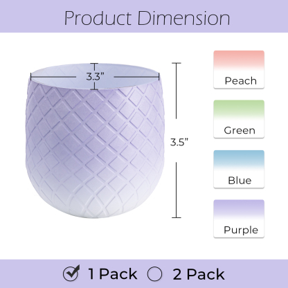 Y YOMA 1 Pack Pen Holder for Desk Cute Plastic Pencil Cup Pen Container Square Organizer Modern Aesthetic Design Desktop Storage Solution for Pens, Pencils, Marker, Makeup Brush,  Gradient Purple