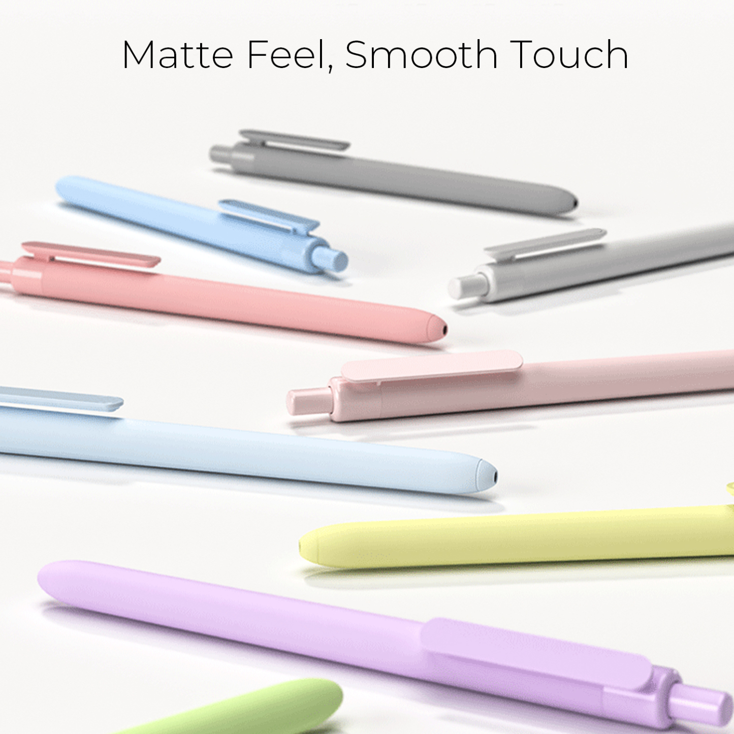 Y YOMA 4 Pcs Fine Point 0.5mm Gel Pen Black Ink Retractable Ballpoint Pen Smooth Writing Quick Dry Gel Pens Cute Aesthetic Pen Pastel Refillable Pen for School Home Office Supplies, Teal Blue