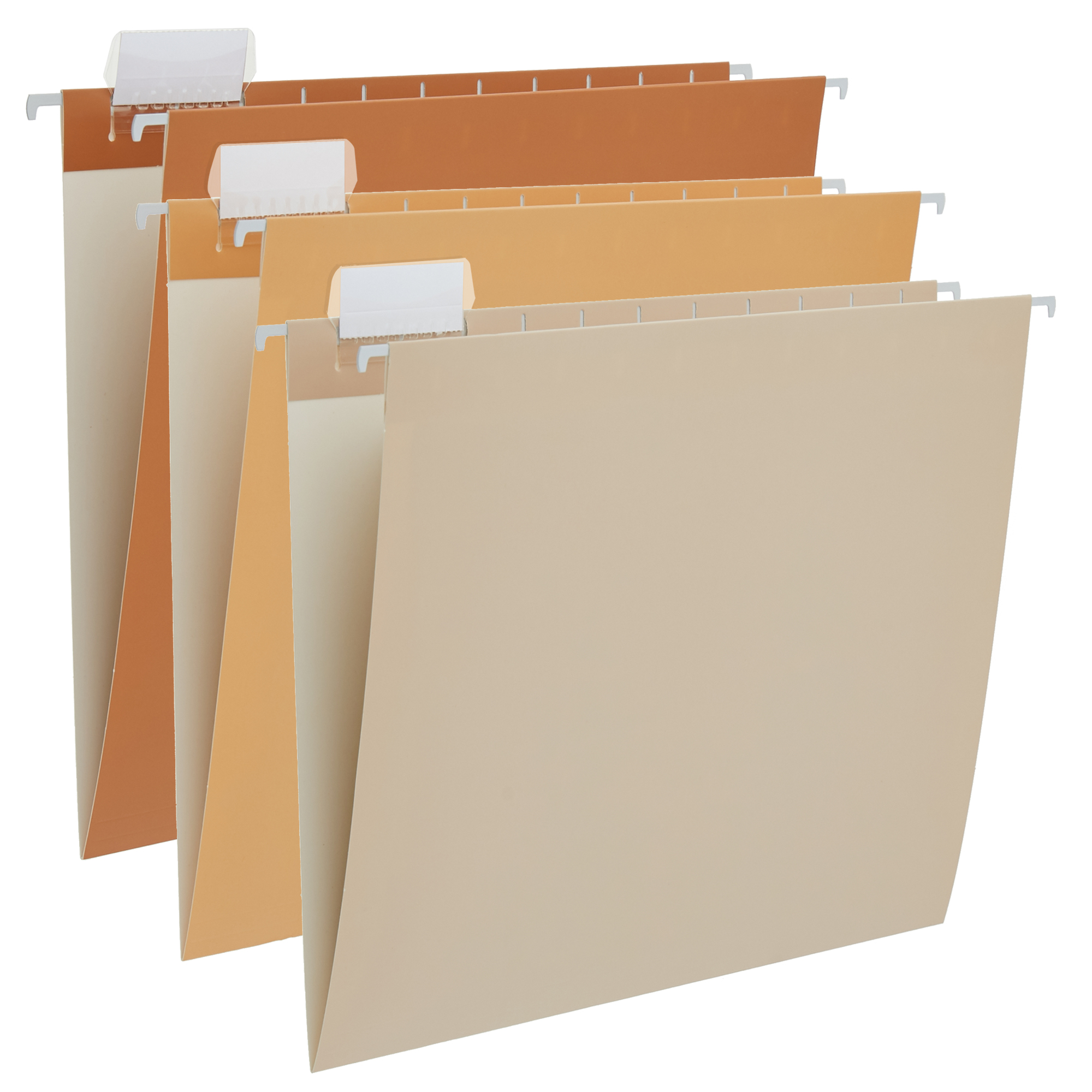 Y YOMA 6 Pack Gradient Hanging File Folders Letter Size Decorative Hanging Folder Pretty File Folder Organizer for Filing Cabinet Office Home with 1/5-Cut Adjustable Tabs, Sunny Orange