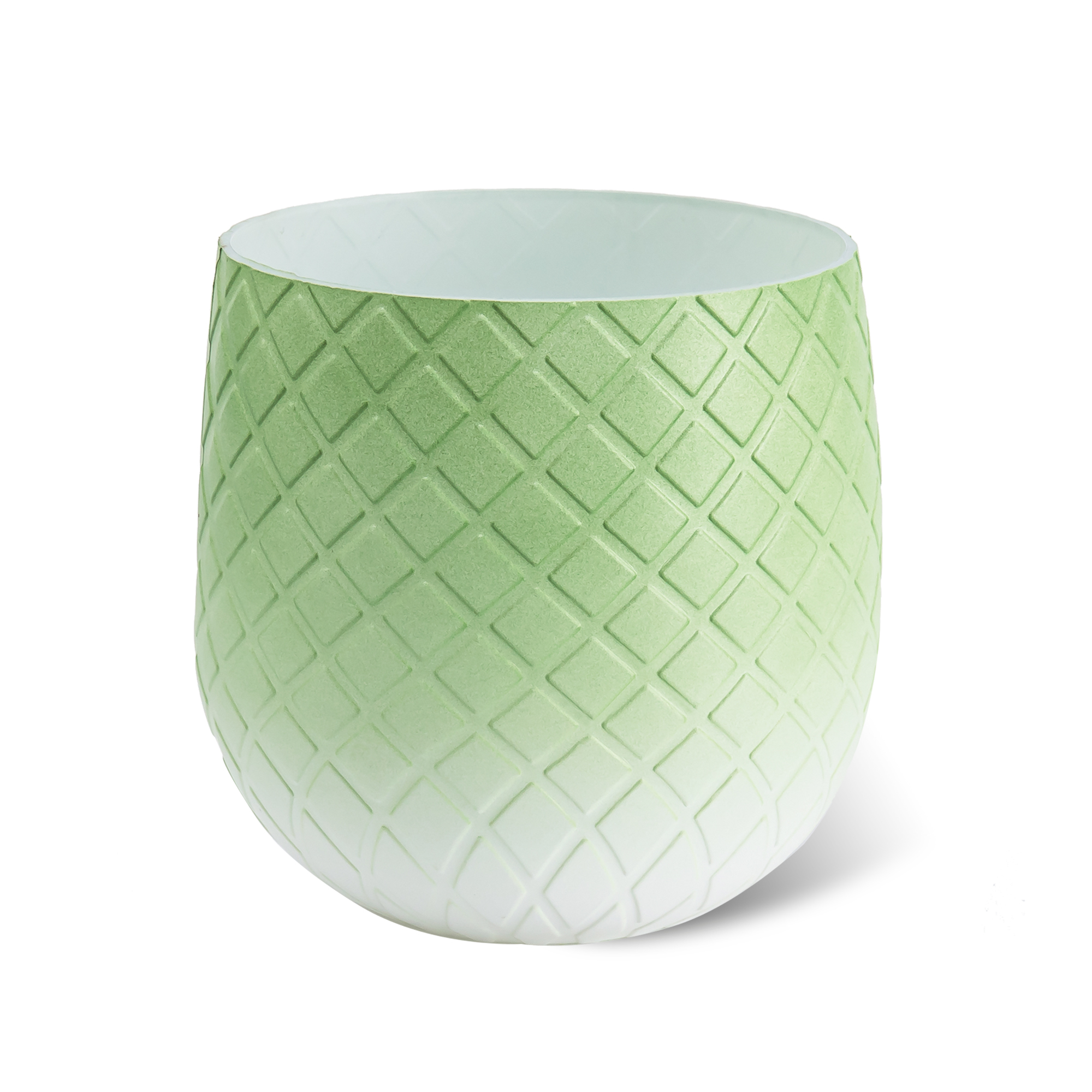 Y YOMA 1 Pack Pen Holder for Desk Cute Plastic Pencil Cup Pen Container Square Organizer Modern Aesthetic Design Desktop Storage Solution for Pens, Pencils, Marker, Makeup Brush, Gradient Green