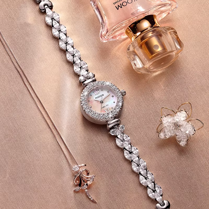ROCOSJEWE Brand Ladies Mermaid Niche Small Dial Designer Bracelet Watches Ladies Watches Waterproof Quartz Women's Watches S2020