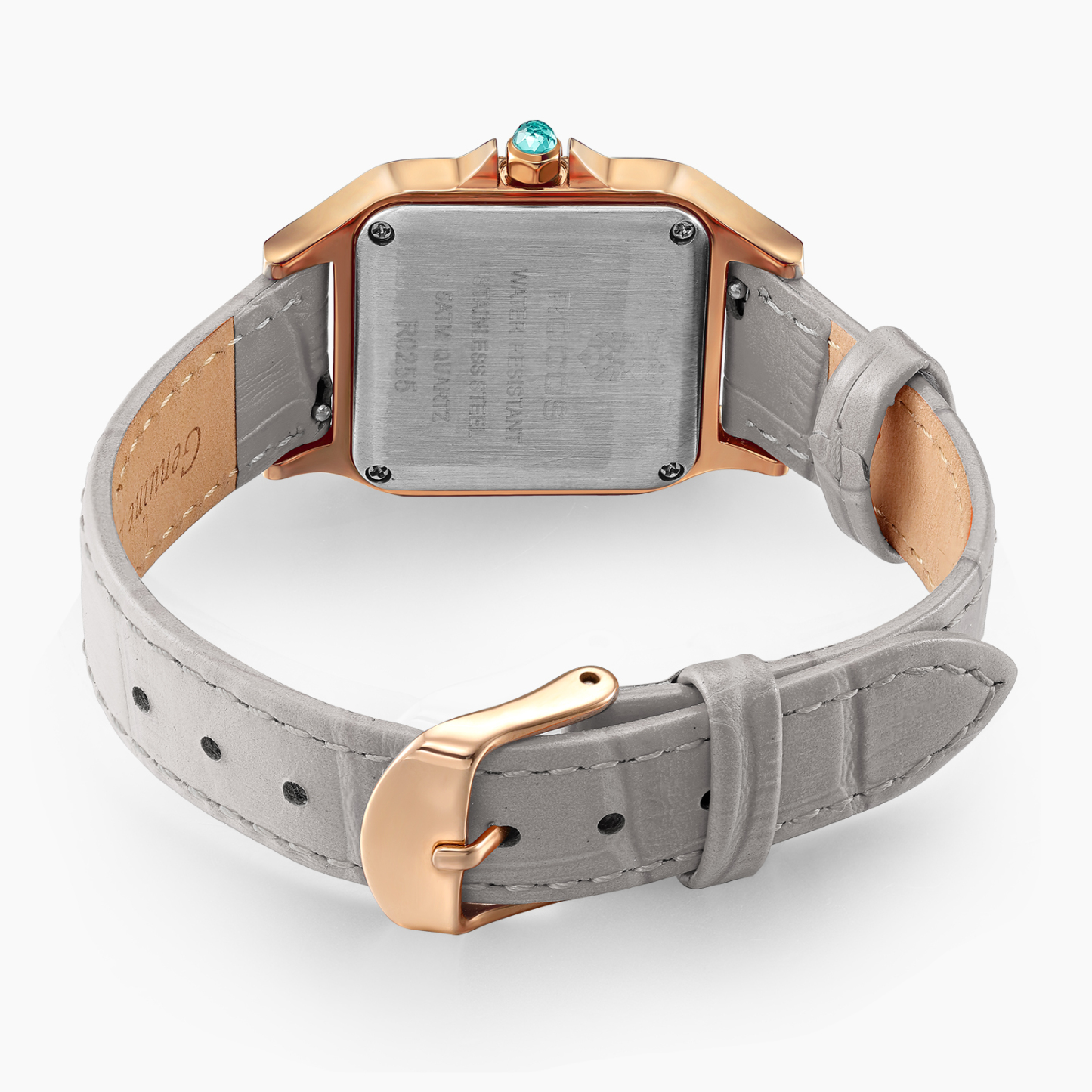 ROCOSJEWE Fashion Women's Watch Small Square Dial Waterproof Quartz Women's Watch Rose Gold Case Diamonds Vintage Roman Dial Ladies Gift R0255