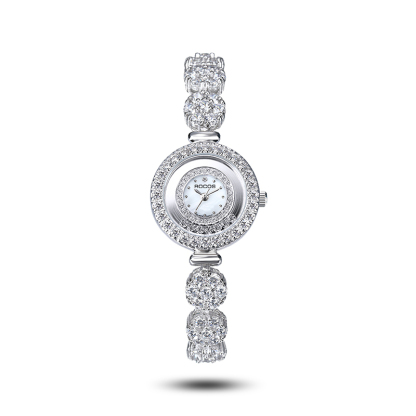 ROCOSJEWE Women's Watch Diamond Waterproof Ladies Watch Fashionable Shell Dial Wristwatch S2024