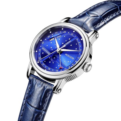 ROCOSJEWE Women's Quartz Watches Luxury Night Sky Watch Waterproof Sport Date Luminescence Sapphire WristWatch R0108