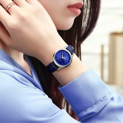 ROCOSJEWE Women's Quartz Watches Luxury Night Sky Watch Waterproof Sport Date Luminescence Sapphire WristWatch R0108