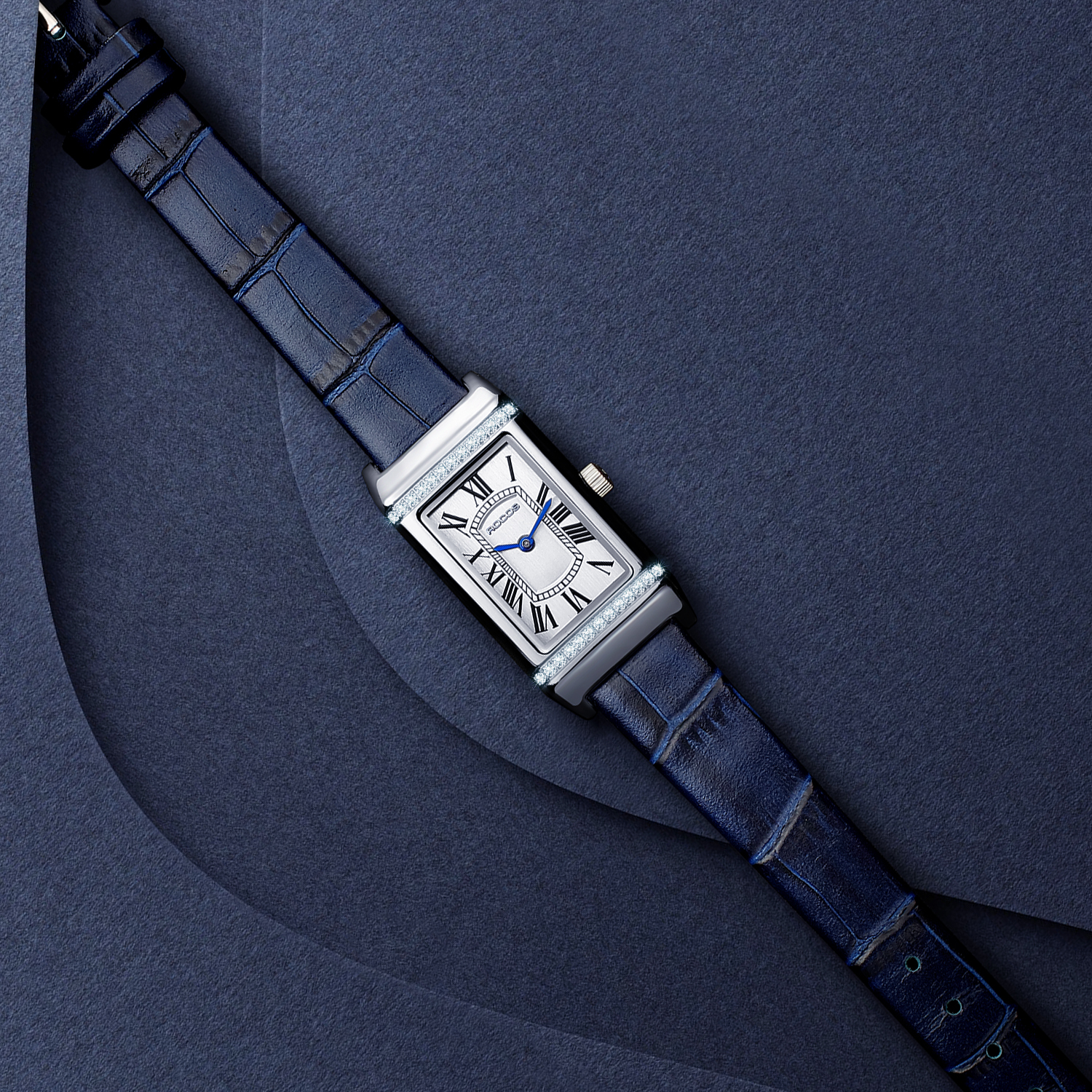 ROCOSJEWE Fashion Rectangle Women's Watch Vintage Roman Numerals Read Time Quartz Watch Waterproof Ladies Gift R0239