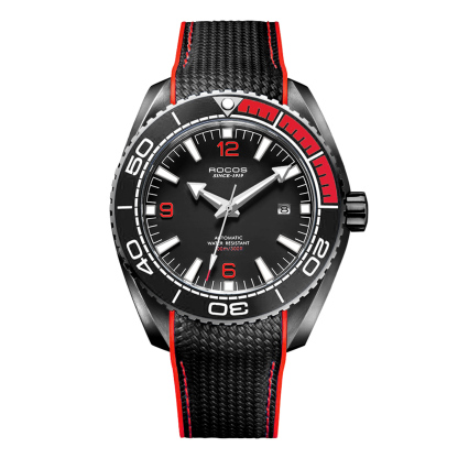 Men's Automatic Mechanical Watch Synthetic Sapphires 10 ATM Waterproof Multifunctional Analog Chronograph Diving Watches for Men R0146