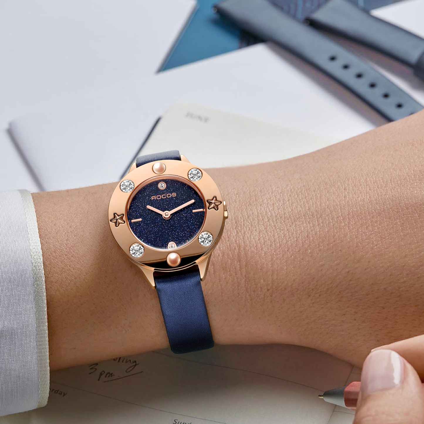 ROCOCJEWE Star Series Double-sided Detachable DIY Women's Watch R0236