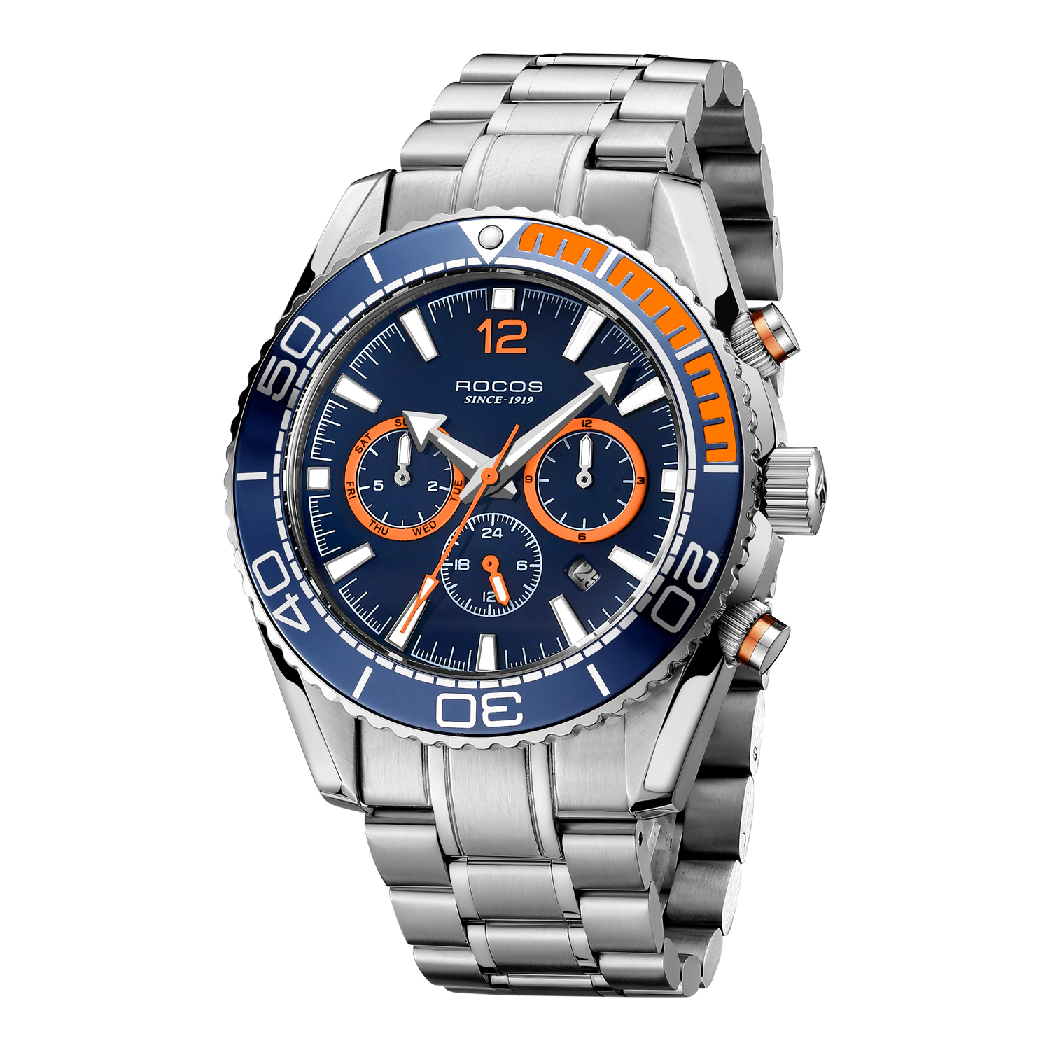 ROCOSJEWE Watches for Men Pro Diver Watch Sports Watch for Men with Screw Down Crown for 10ATM of Water Resistance Analog Dial Automatic Movement Mens Watches Collection - R0149