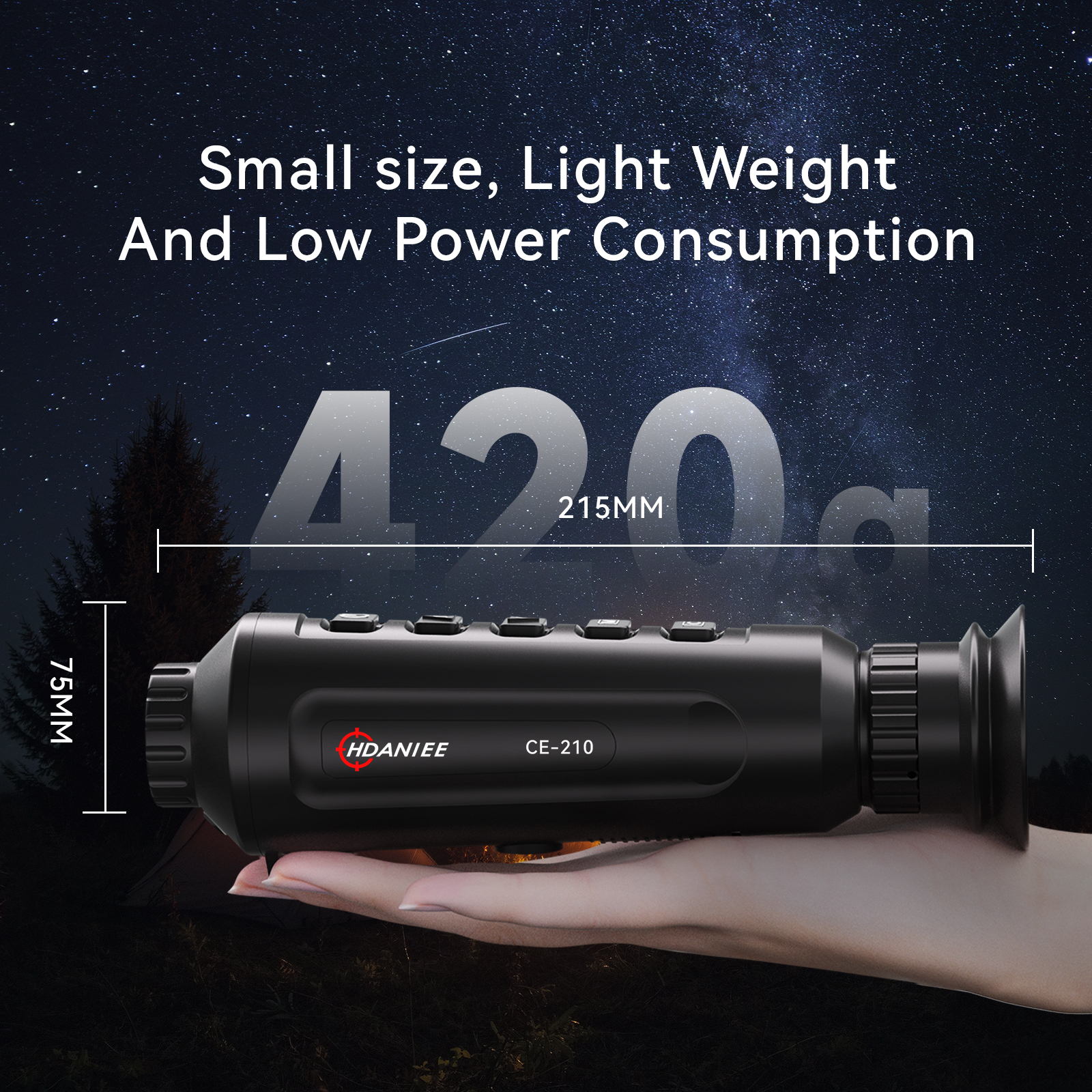 Handheld CE 2 Series 256×192 Thermal Monocular Sight 