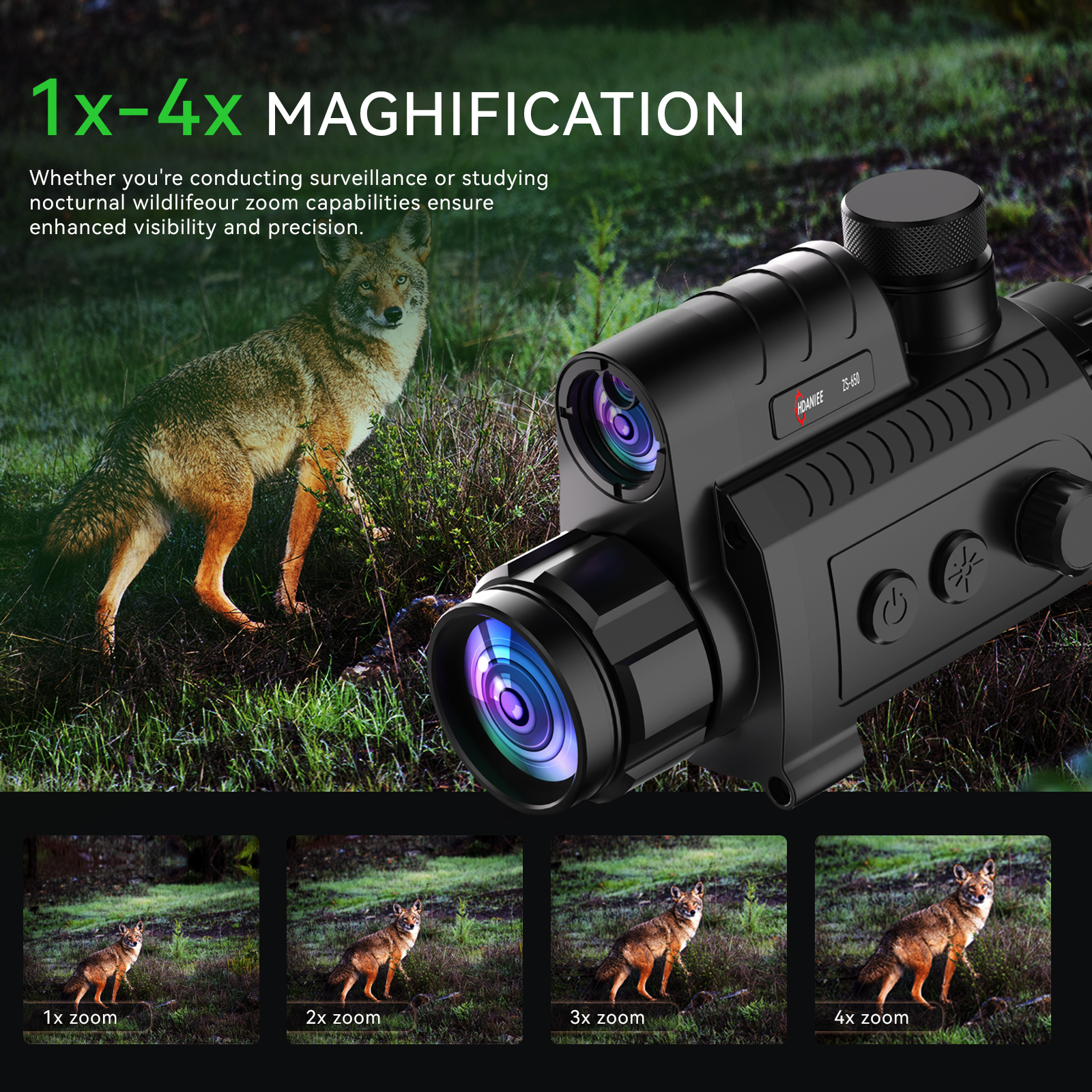 HDANIEE ZS 384*288 Thermal Imaging Sight 1km distance measurement hunting scope night vision Thermal Imaging Scope