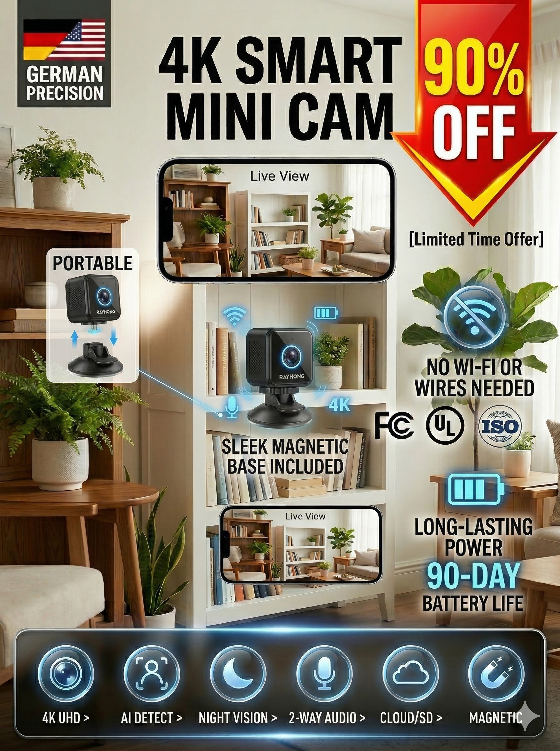 HD wifi/4G smart Wireless Camera