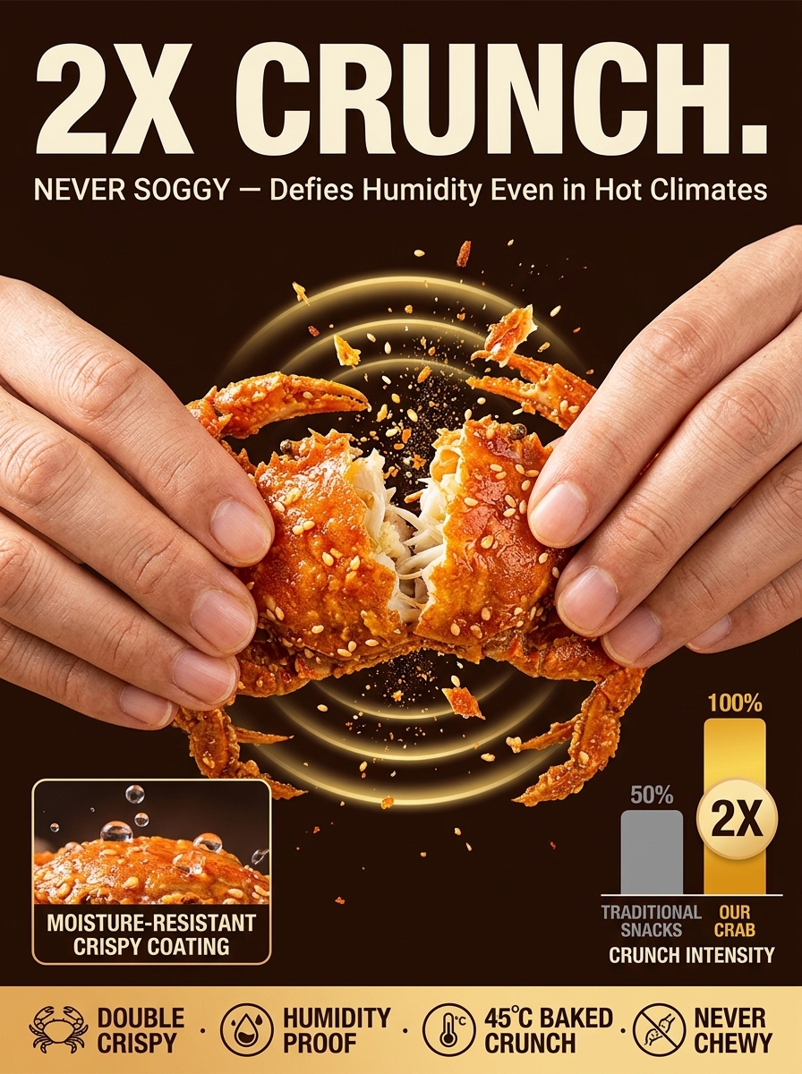 Crispy ready-to-eat small sea crab