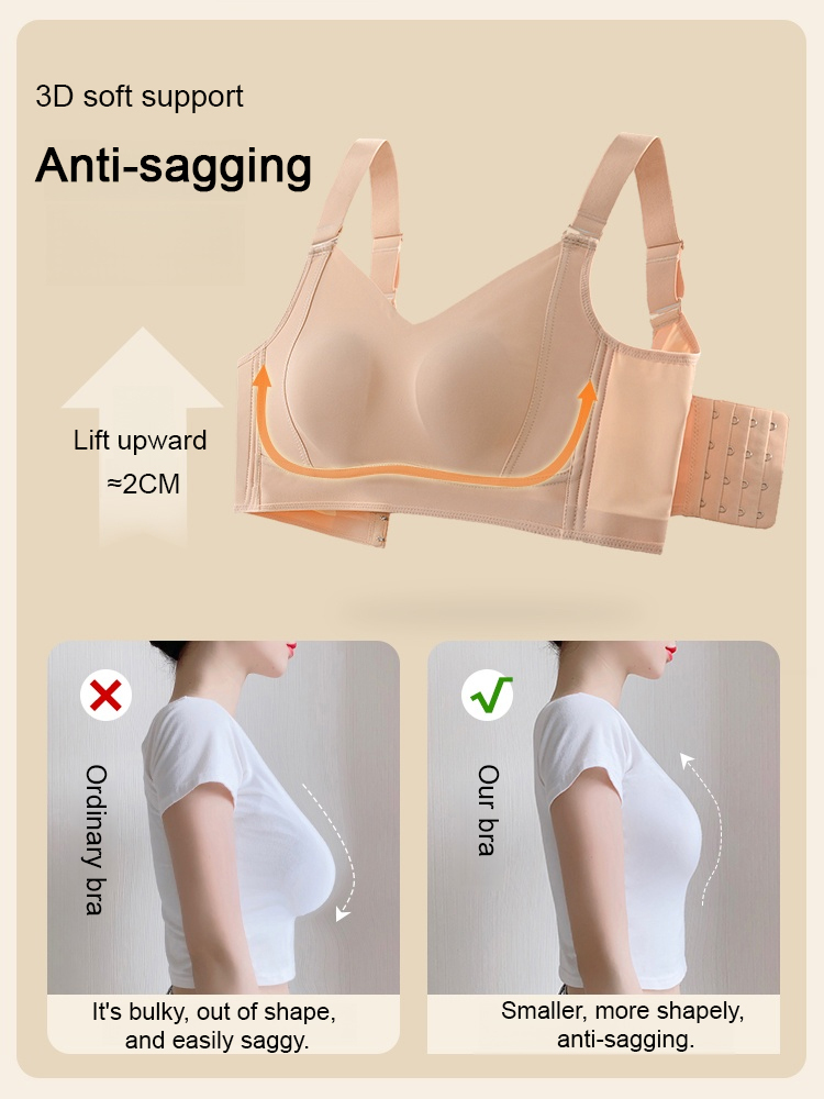 [Breast Minimizing] Non-marking skin-friendly push-up bra