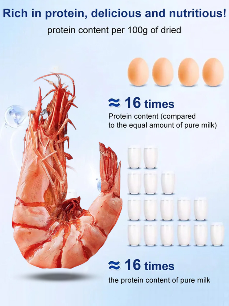 [Low-fat and high-protein] Freshly grilled and ready-to-eat large nine-section dried shrimps