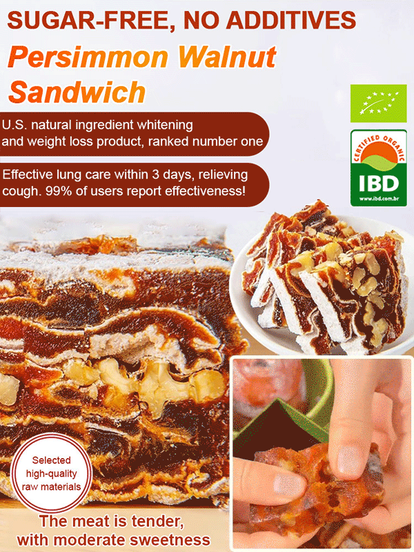 【No Added Sugar】Persimmon Cake with Walnuts