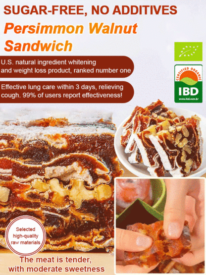 【No Added Sugar】Persimmon Cake with Walnuts