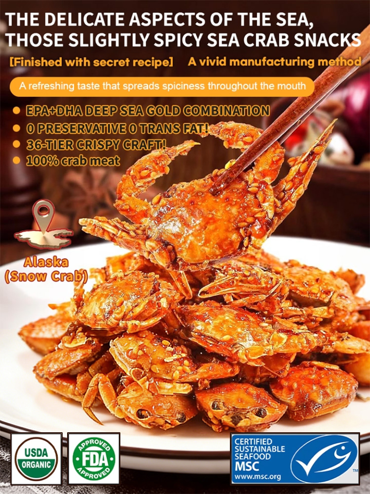 Crispy ready-to-eat small sea crab