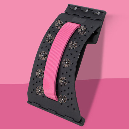 Lumbar stretching and traction massager