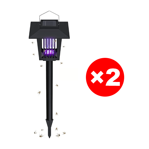 Square solar-powered mosquito-killing and lighting dual-purpose lawn lamp