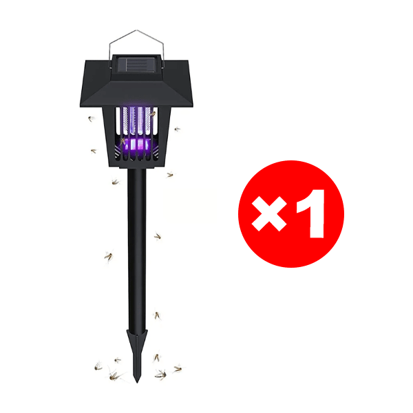 Square solar-powered mosquito-killing and lighting dual-purpose lawn lamp