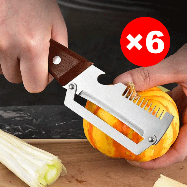 Multifunctional Peeler for Onion Strips, Stainless Steel Peeler, Scallion Scraper, Kitchen Fruit Pee