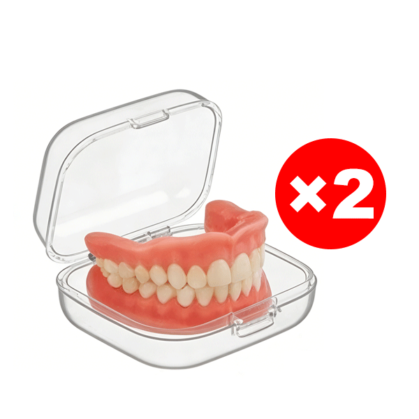 [Free Portable Storage Box Included] Full Coverage Dentures