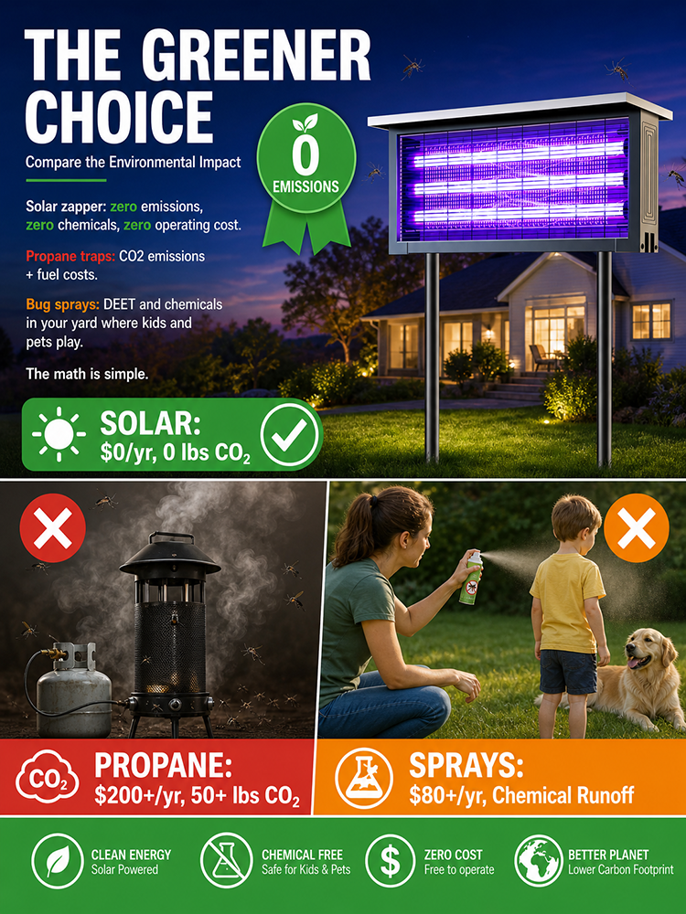[Zero Electricity Costs] Solar-Powered Outdoor Mosquito Repellent Light