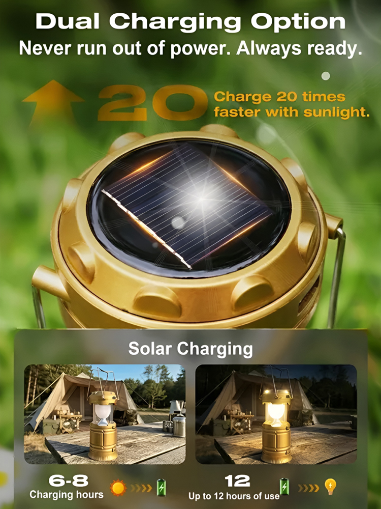 Waterproof multi-functional solar lamp