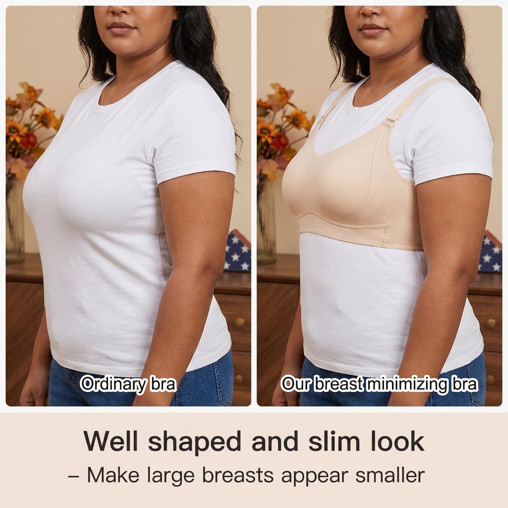 [Breast Minimizing] Non-marking skin-friendly push-up bra