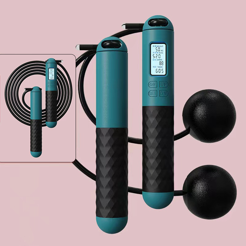 【Fat Burning】Dual-Purpose Magnetic Control Counting Steel Wire Jump Rope