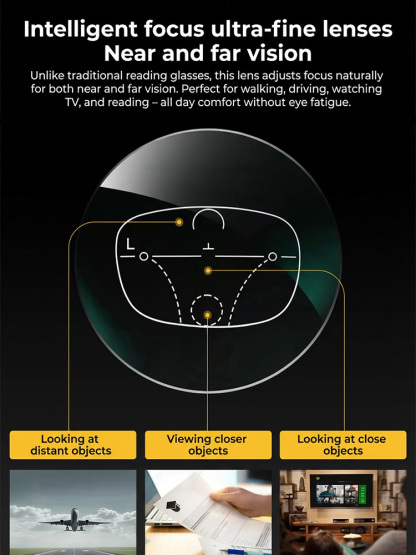 Borderless stylish high-definition anti-fatigue presbyopia glasses