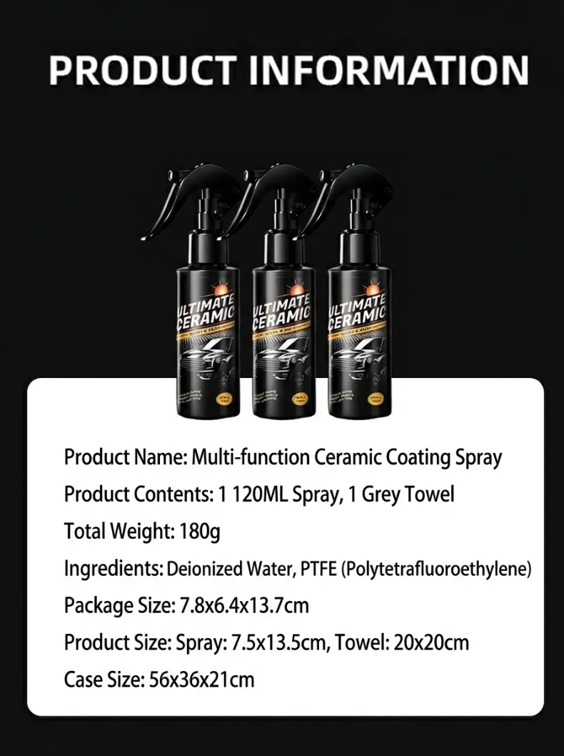 Ultimate Car Ceramic Gloss Coating Spray