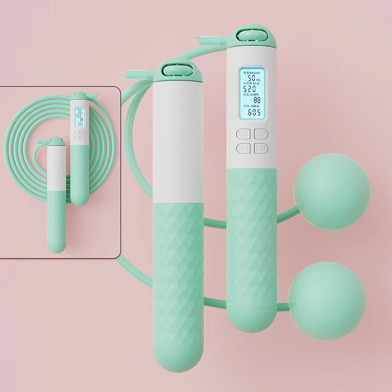 【Fat Burning】Dual-Purpose Magnetic Control Counting Steel Wire Jump Rope