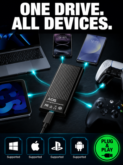 Portable high-speed and large-capacity solid-state drive