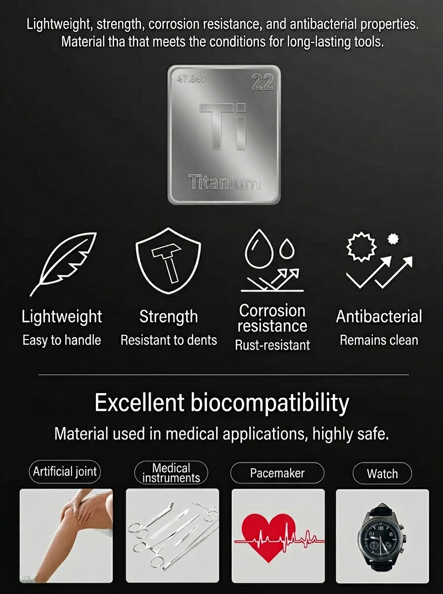 [Boost Efficiency] 4-in-1 Pure Titanium Cutting Board