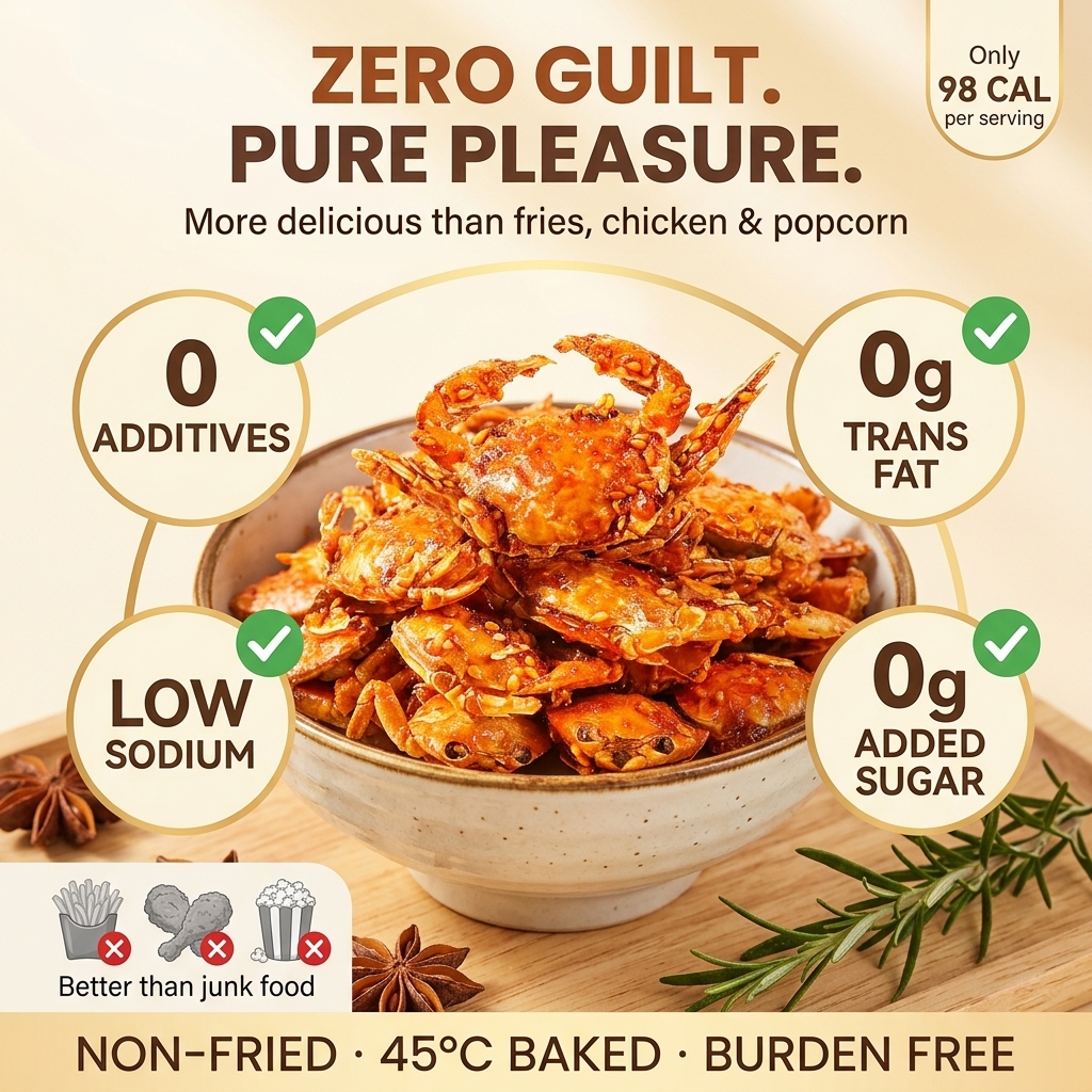 Crispy ready-to-eat small sea crab
