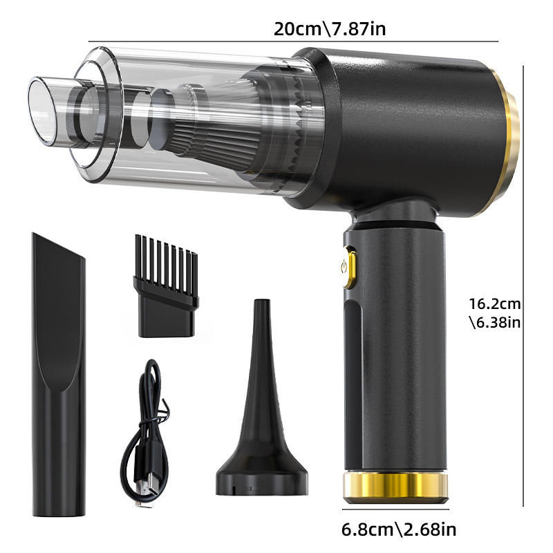 Multifunctional high-power car vacuum cleaner and air inflator