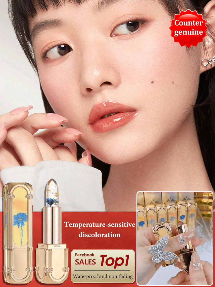 Flower color changing lipstick